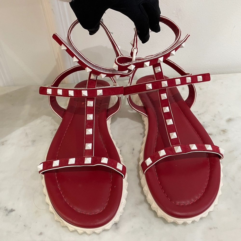 Valentino Garavani Red Rockstud Sandals
